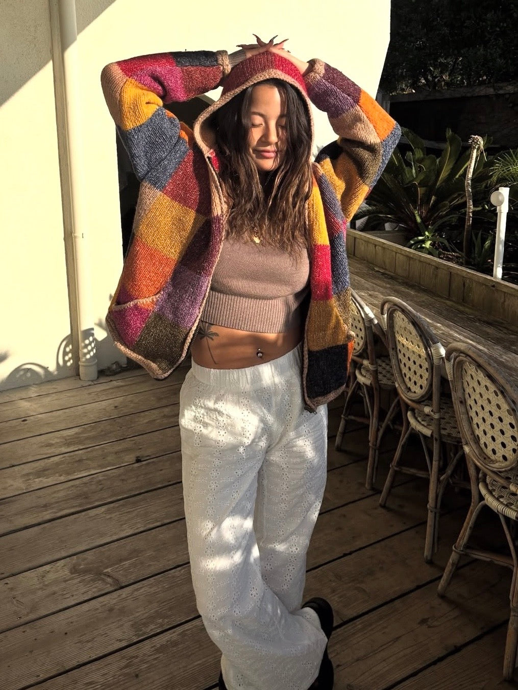 カットワークレースイージーパンツ