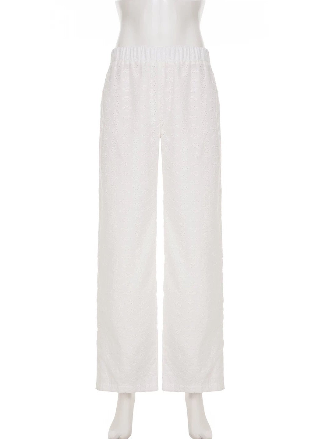 カットワークレースイージーパンツ