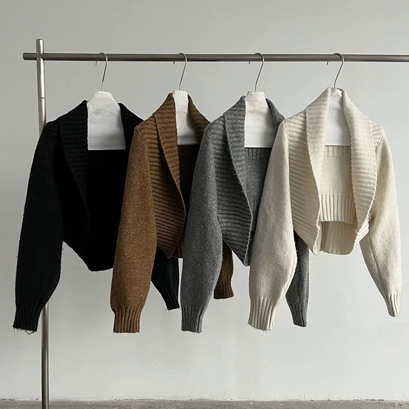 ウール混ニットボレロアンサンブル