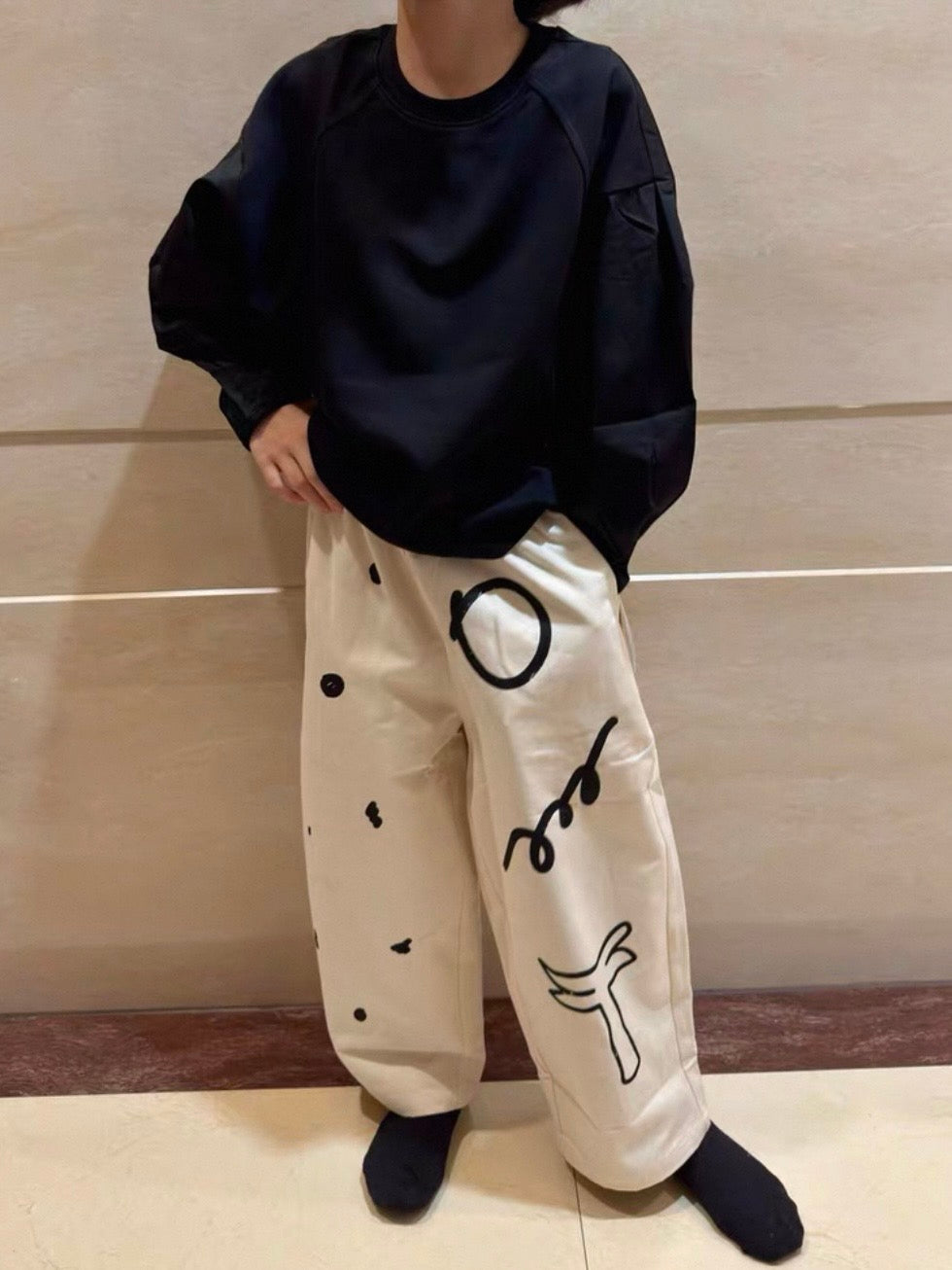 【KIDS】ニュアンスアートデザインパンツ