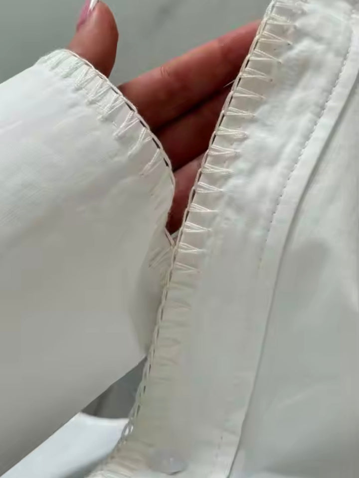 【アウトレット】(即納)オーバーサイズステッチプレーンシャツ