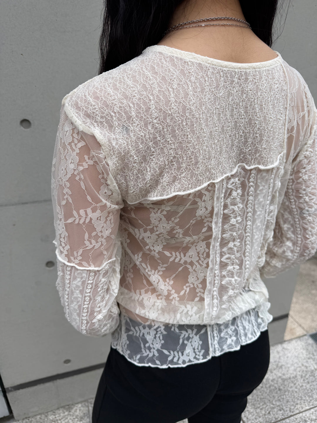 【 Select 】レース パッチワークプルオーバー