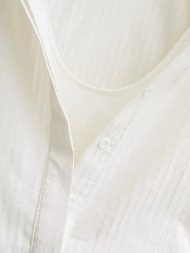 レイヤー風シャツボディースーツ