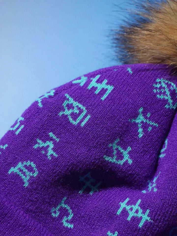 ニュアンスart pomponニットCap