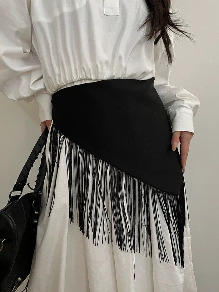 フリンジラップスカーフ