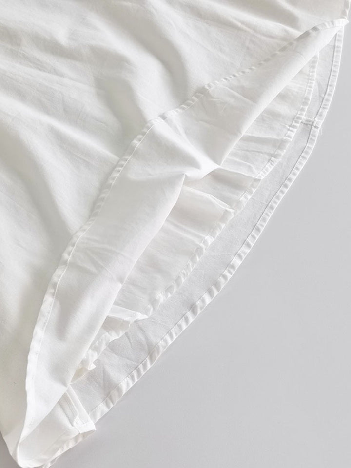 ホワイトルーズシャツフレアスカートセット