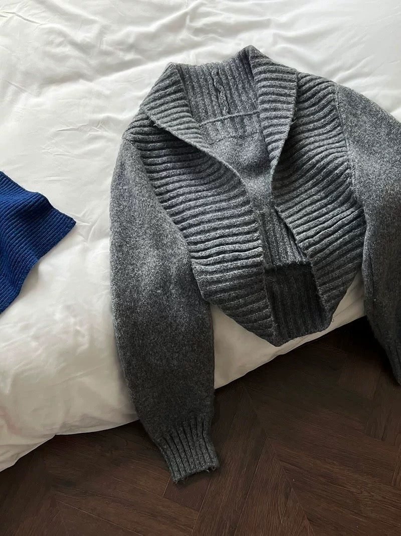 ウール混ニットボレロアンサンブル