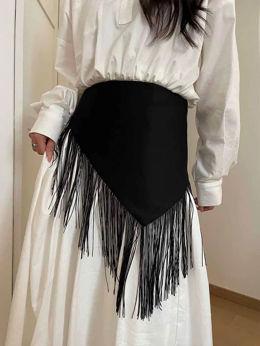 フリンジラップスカーフ