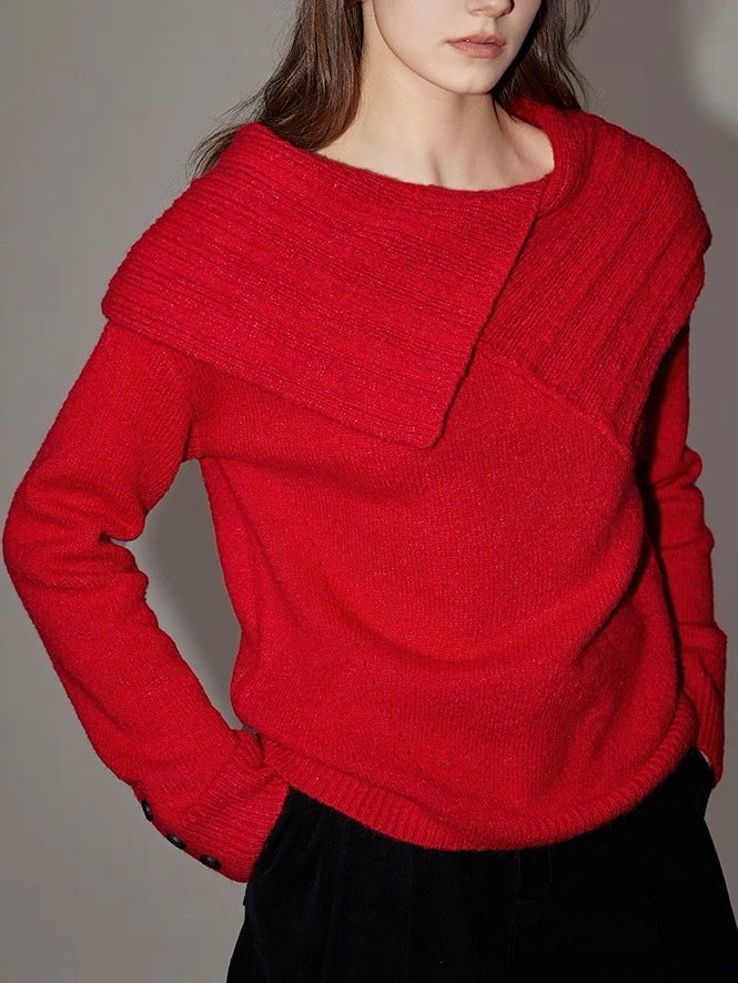 ビッグワイドカラー2Wayセーター