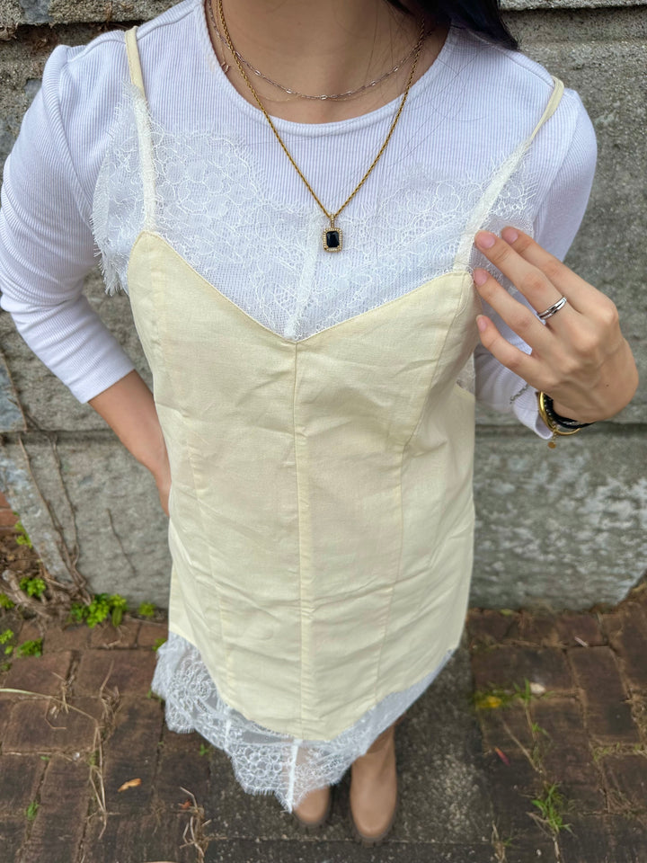 レースコットンワンピース