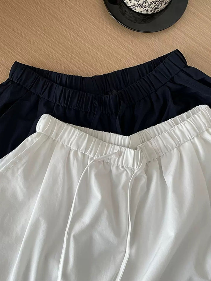 裾レースバギーリラックスパンツ