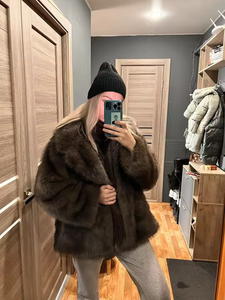 オーバーサイズフェイクファージャケット – m&m-c