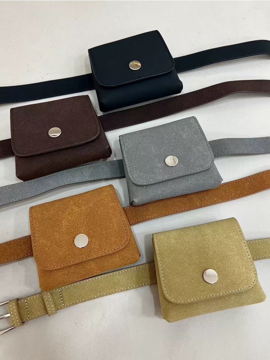 ポーチ付きレザーベルト