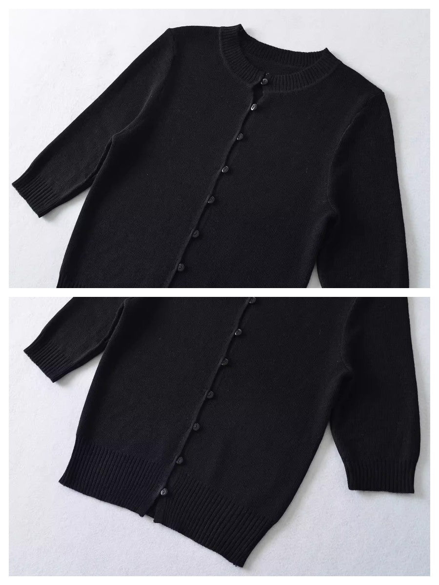 ハーフスリーブニットカーディガン