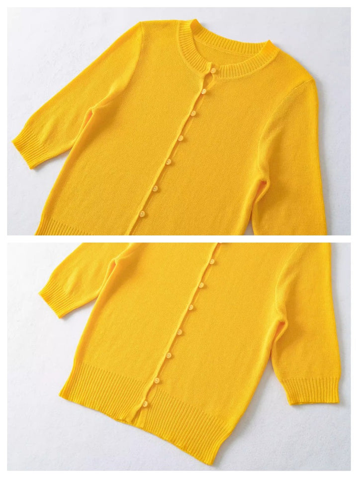 ハーフスリーブニットカーディガン