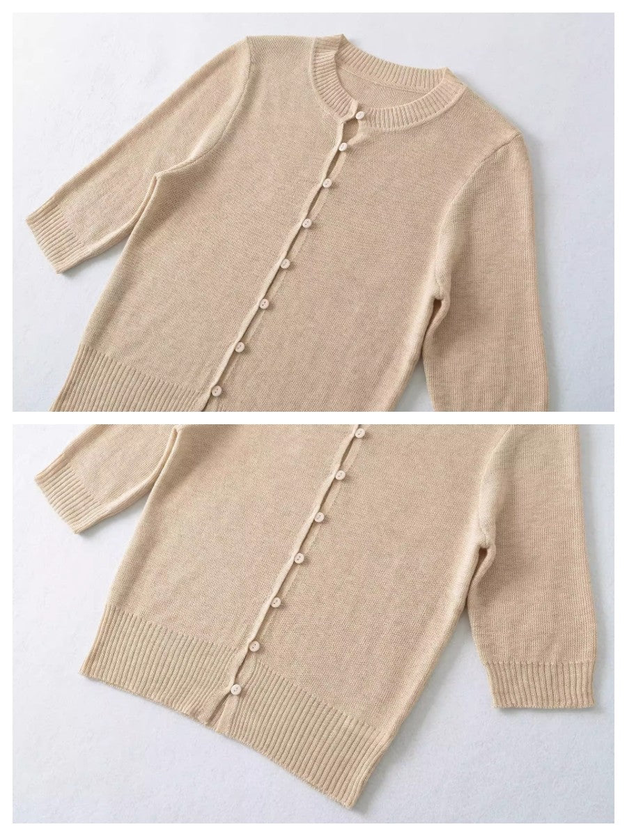 ハーフスリーブニットカーディガン