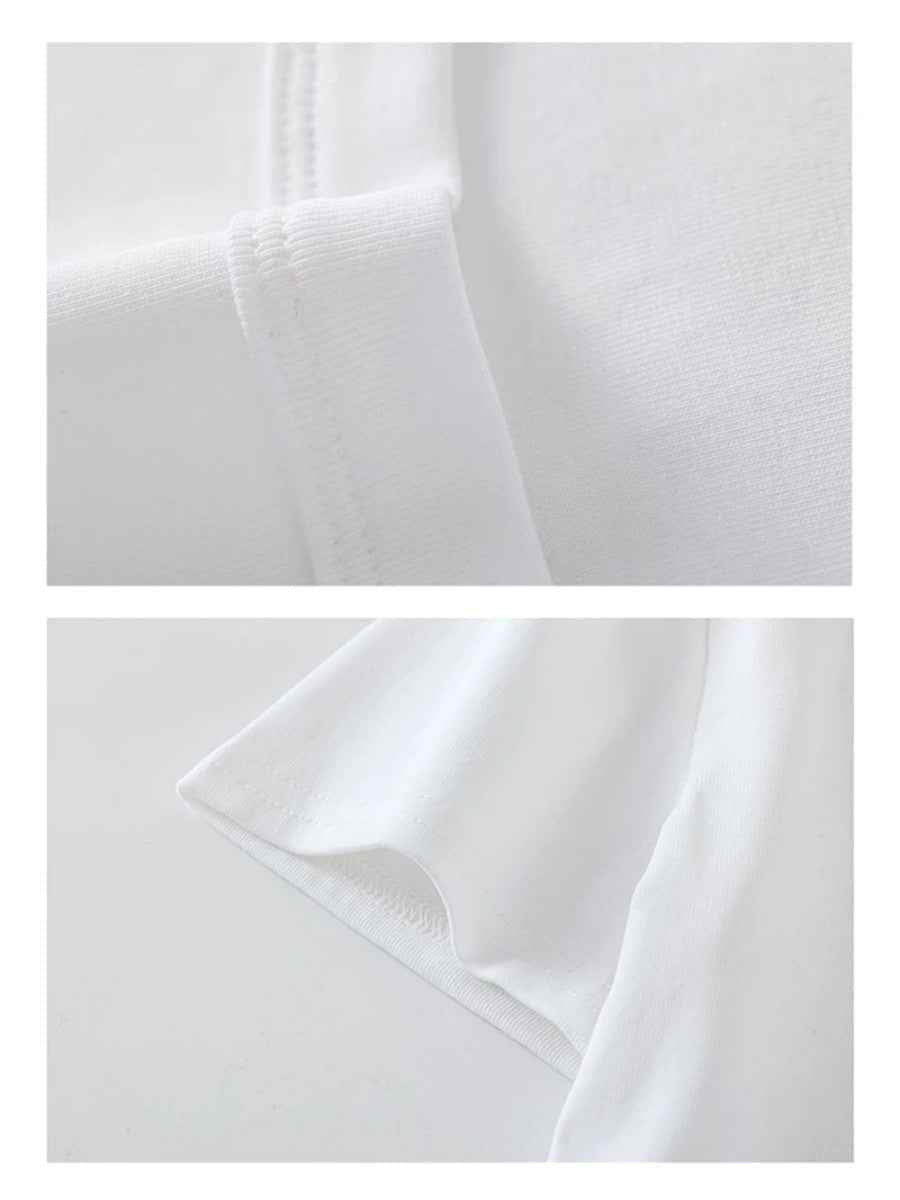 モノクロチェリープリントフィットTシャツ