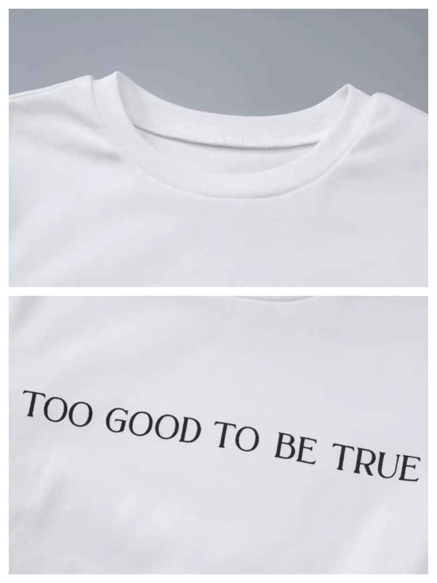 TOO GOOD TO BE TRUE ロゴプリントTシャツ