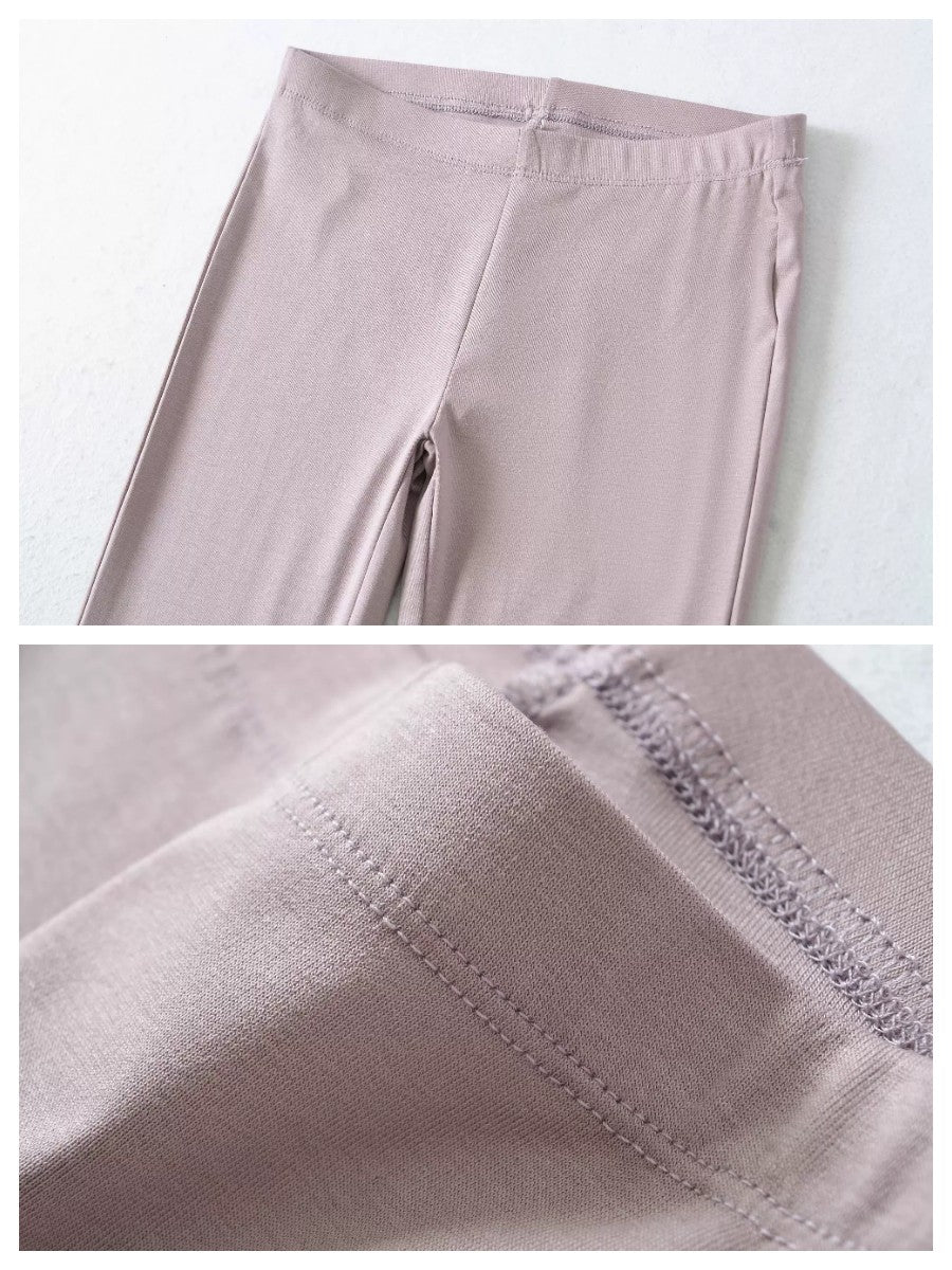 リヨセルブレンドストレッチフレアパンツ