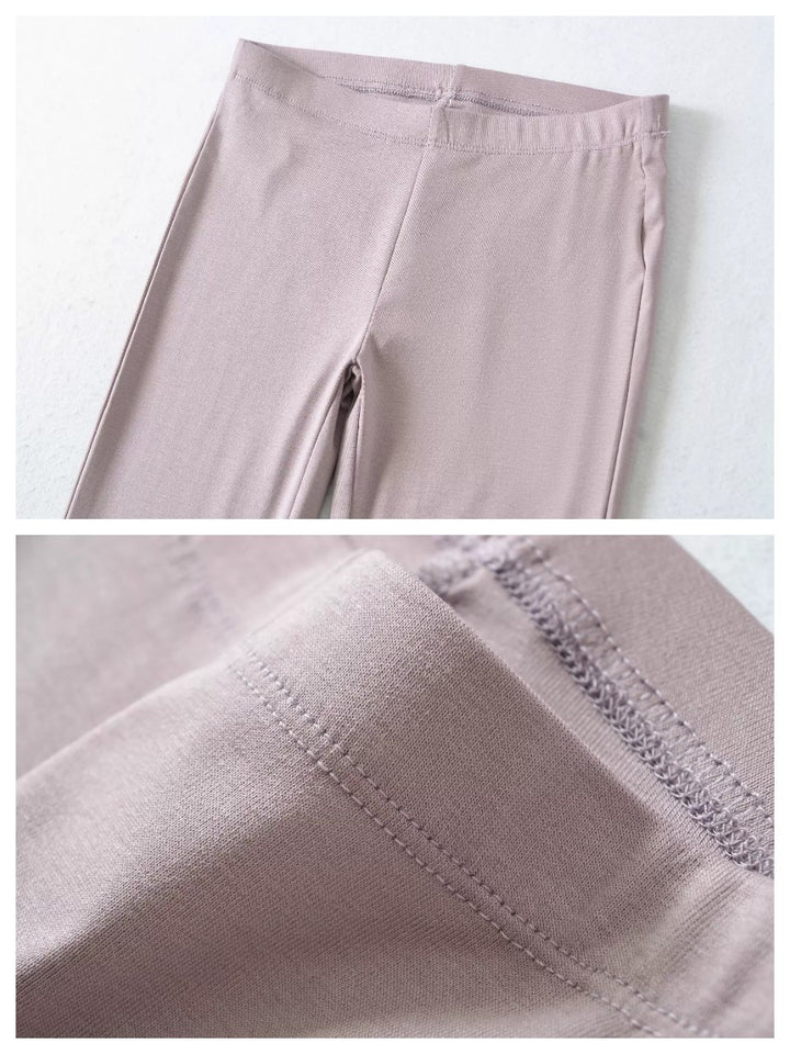 リヨセルブレンドストレッチフレアパンツ
