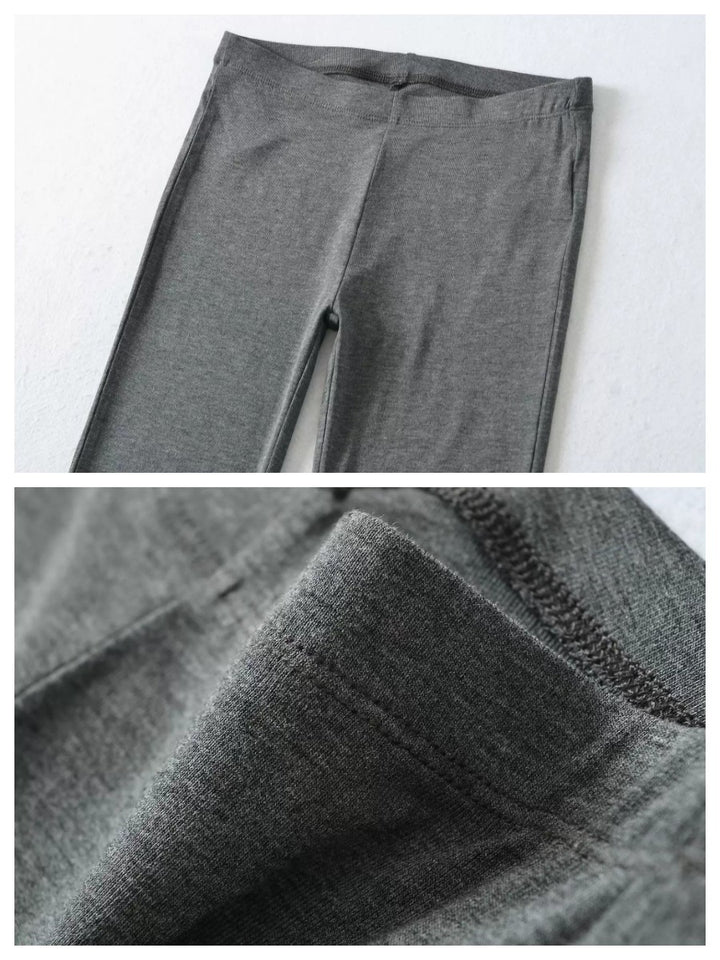 リヨセルブレンドストレッチフレアパンツ