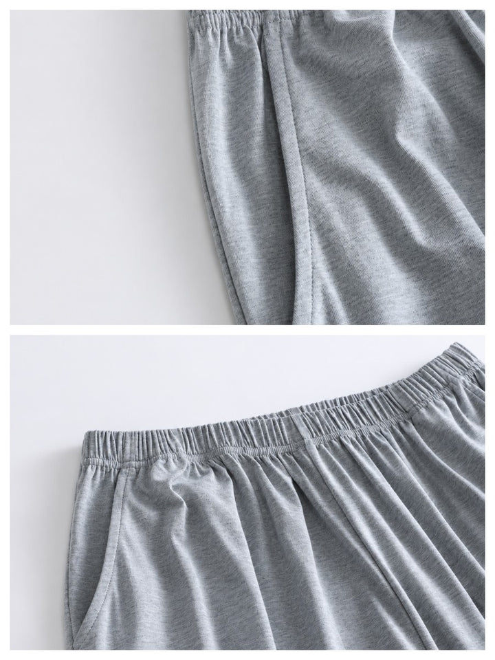 【wabi sabi】モダールコットンボタンディテールネックセットアップ