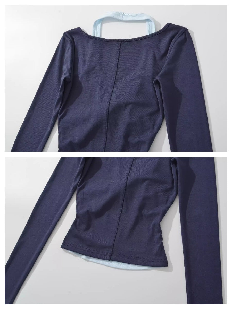 レイヤードツイストデザイントップス