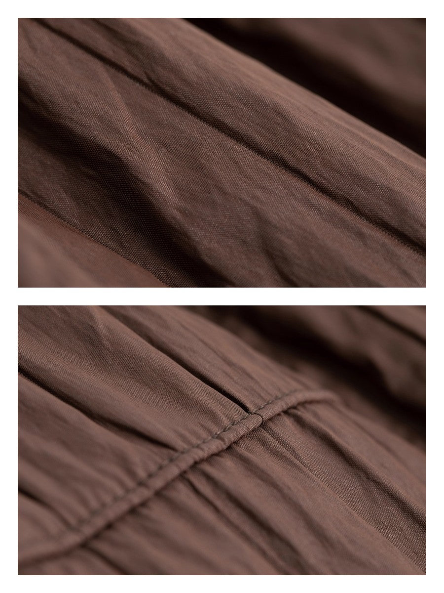 裏起毛キルティング風ワイドパンツ