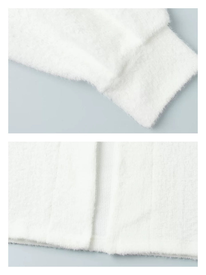 ホワイトニットロングコーディガン