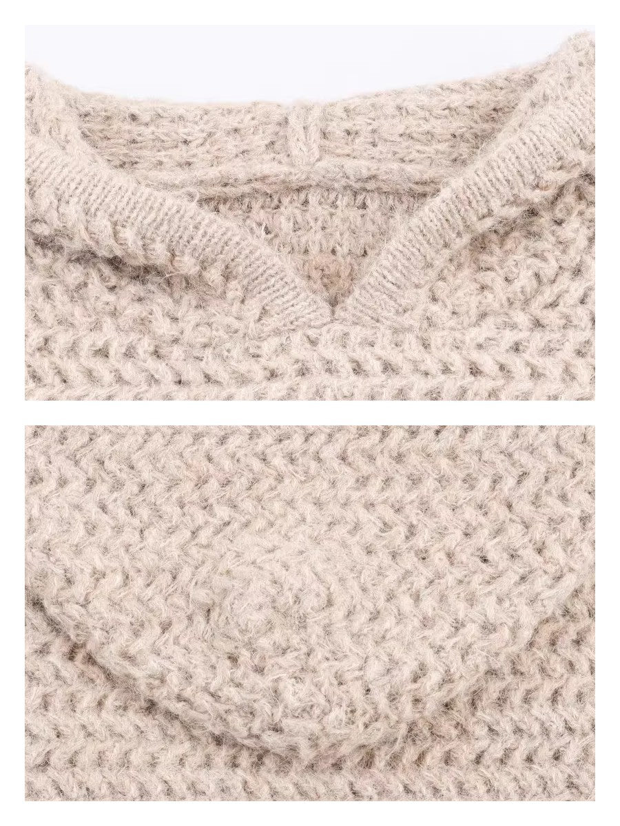 フーディーニットプルオーバー