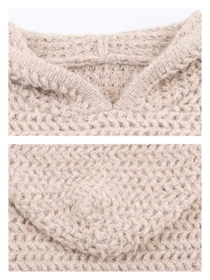 フーディーニットプルオーバー