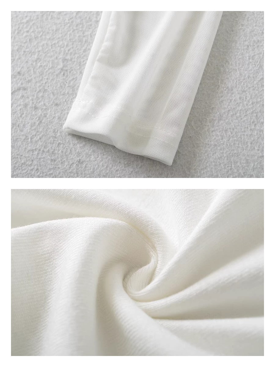 カップ付きシアーメッシュ切り替えトップス