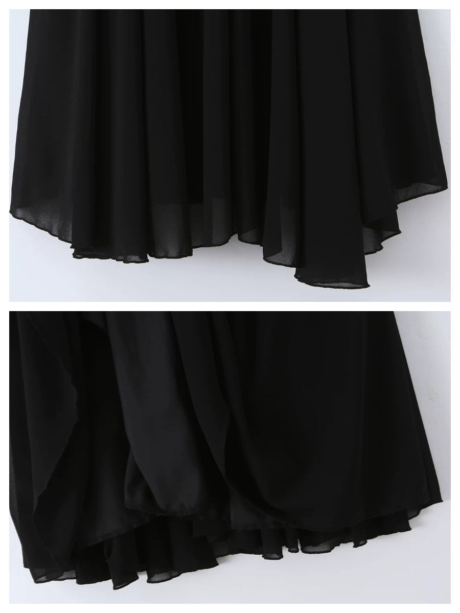 シフォンフレアミニワンピース