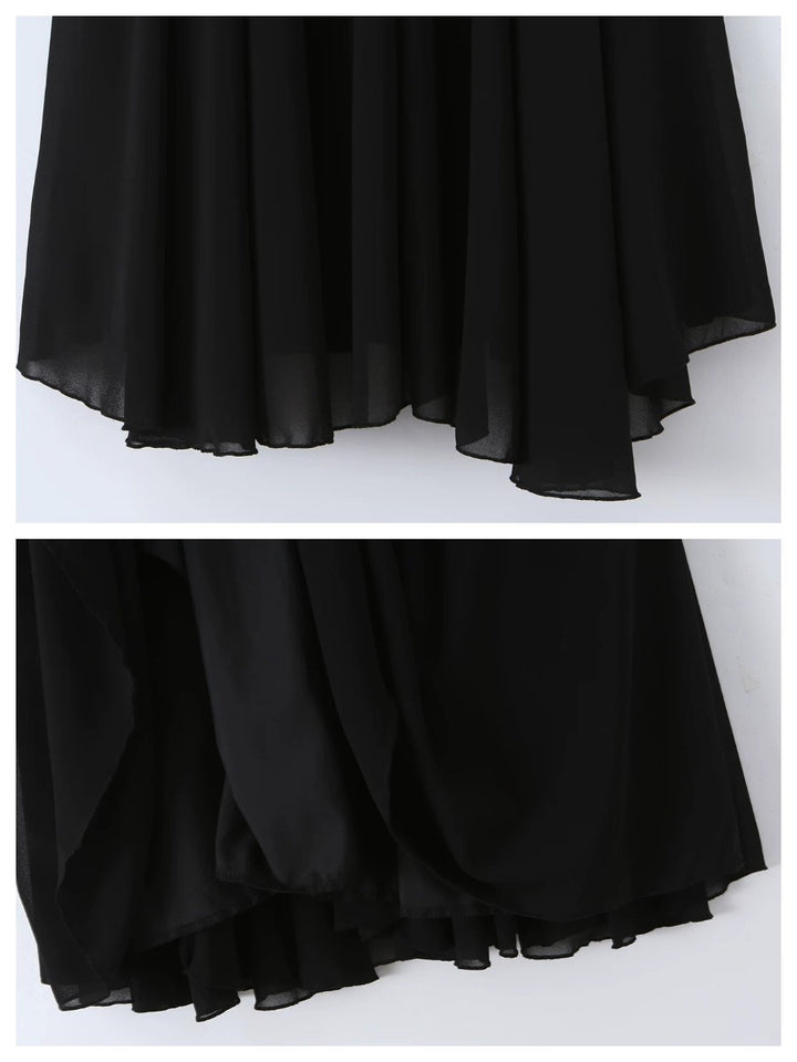 シフォンフレアミニワンピース