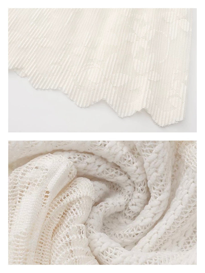 フラワーレース切り替えマキシスカート