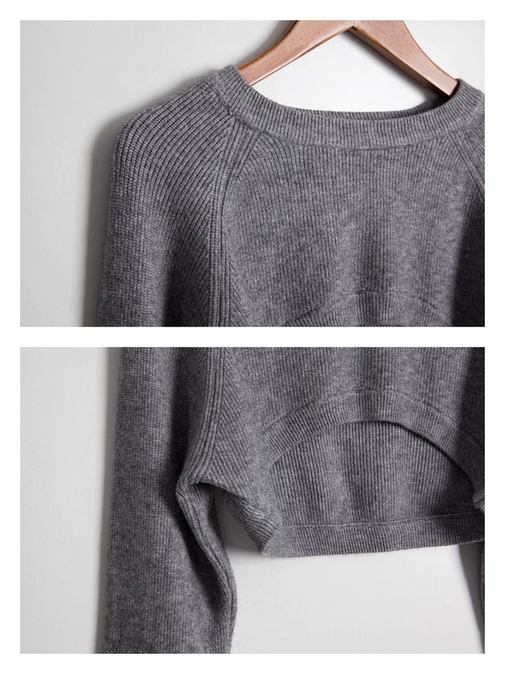 クロップドベーシックセーター