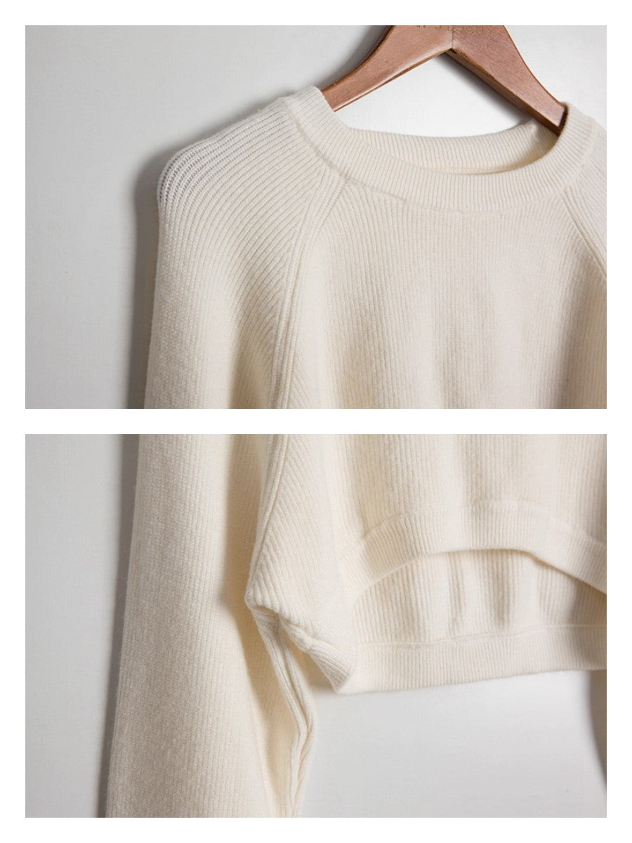 クロップドベーシックセーター