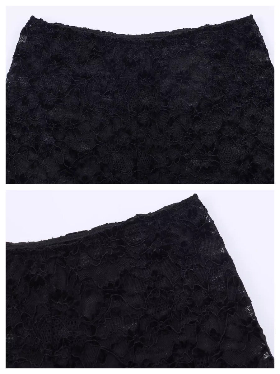 シアーレースカプリレギンス