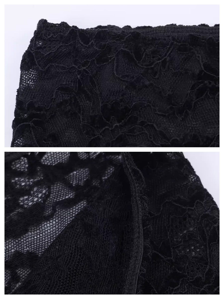 シアーレースカプリレギンス