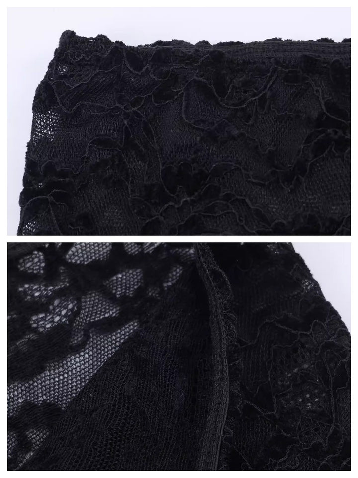 シアーレースカプリレギンス