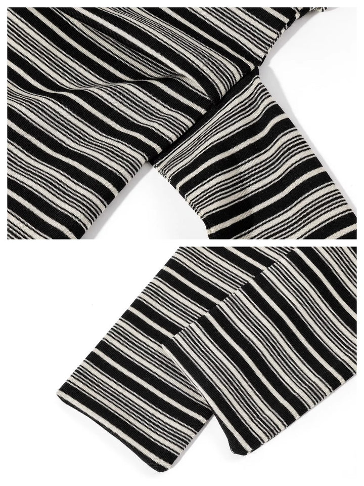 ボーダーロングタイバンドゥトップス