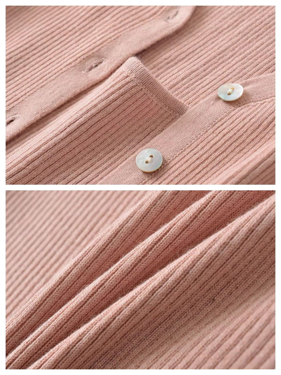 シェルボタンリブニットアサンブル