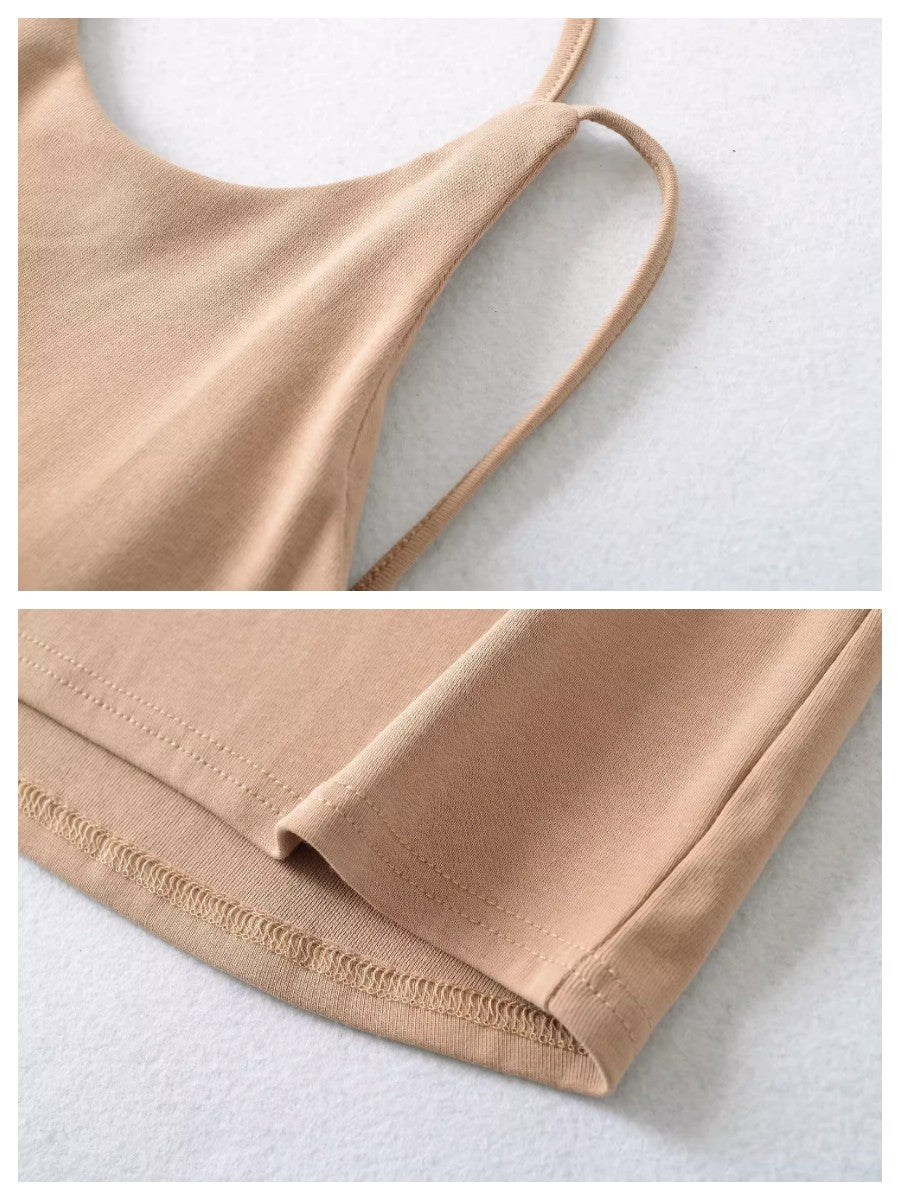 ダブルストラップチュニックタンクトップ