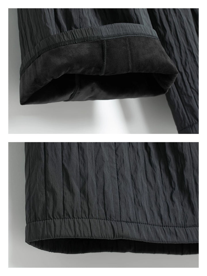 裏起毛キルティング風ワイドパンツ