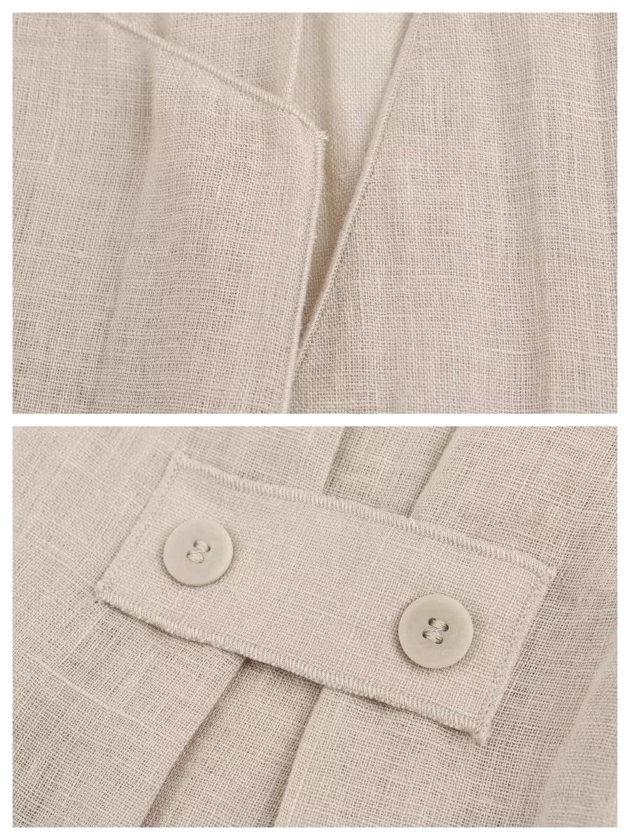 リネンライクカシュクールブラウス