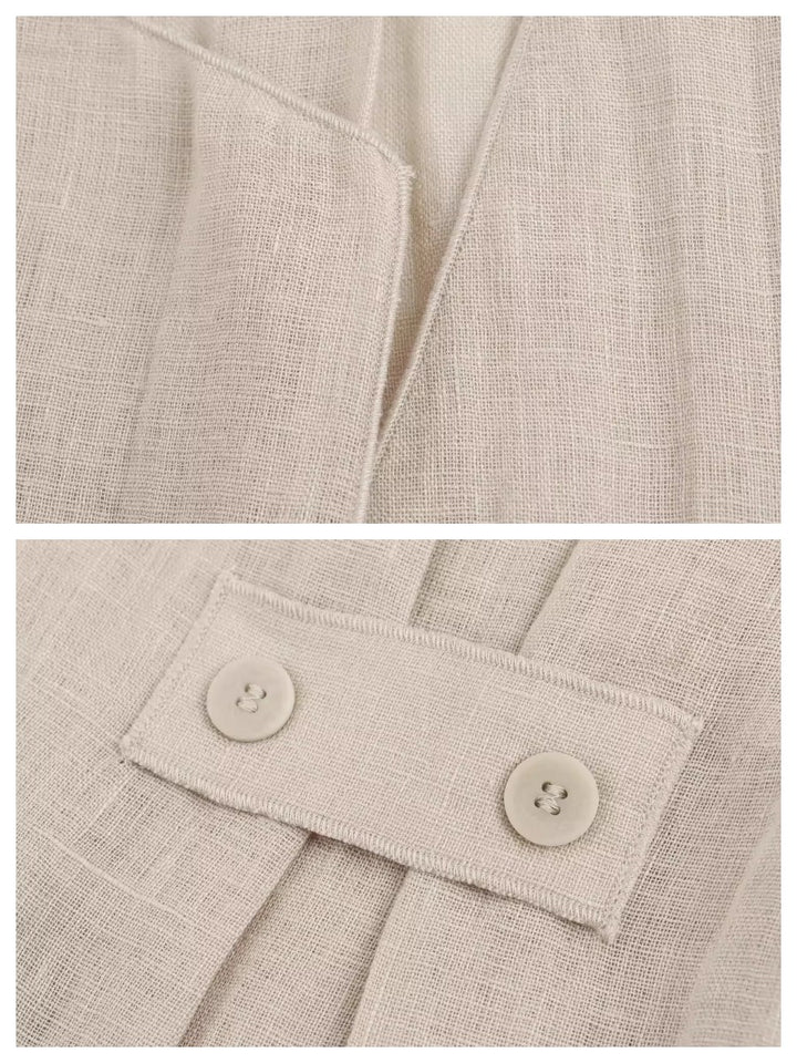 リネンライクカシュクールブラウス