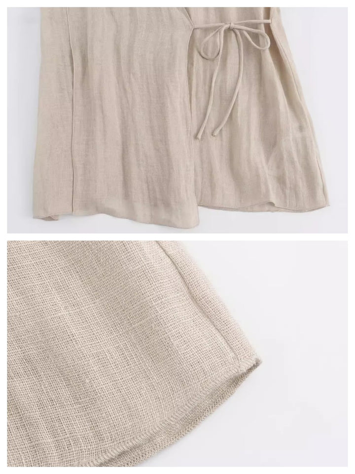 リネンライクカシュクールブラウス