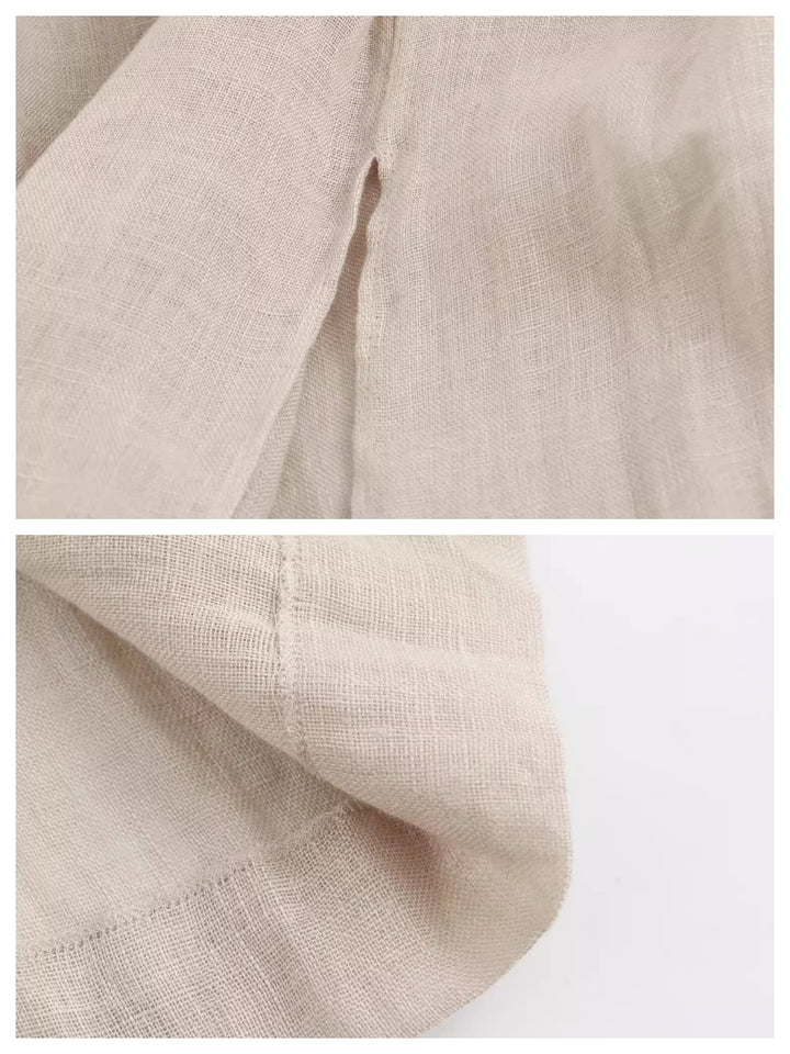 リネンライクカシュクールブラウス