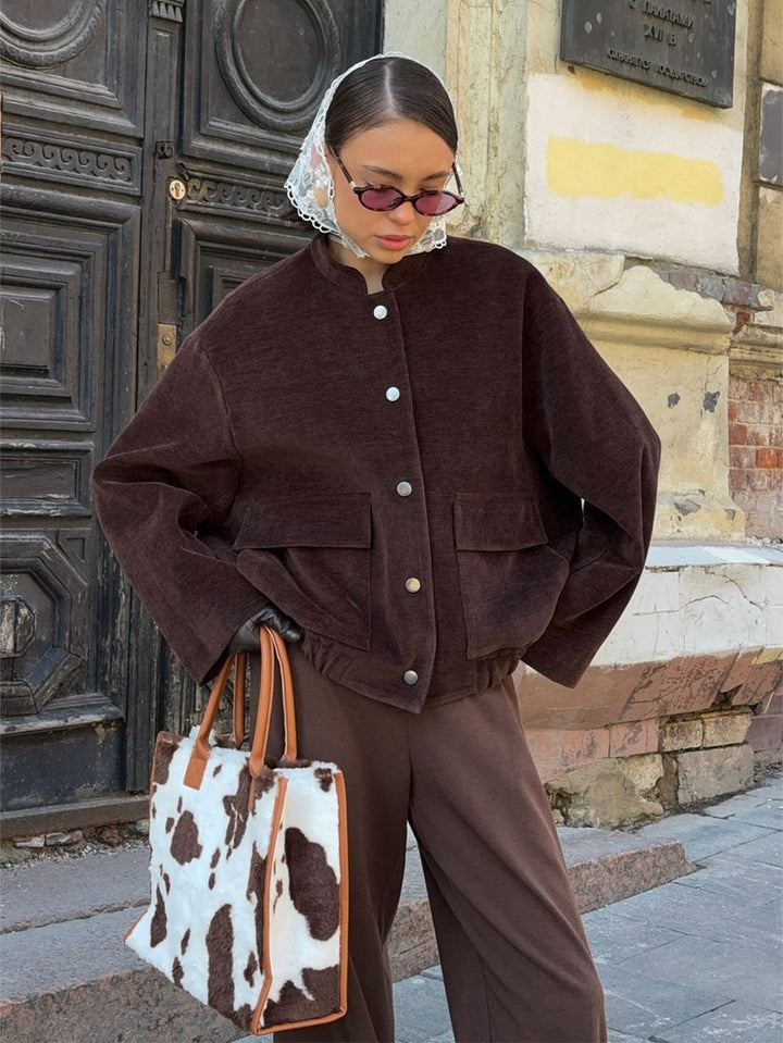 コーデュロイモックネックジャケット