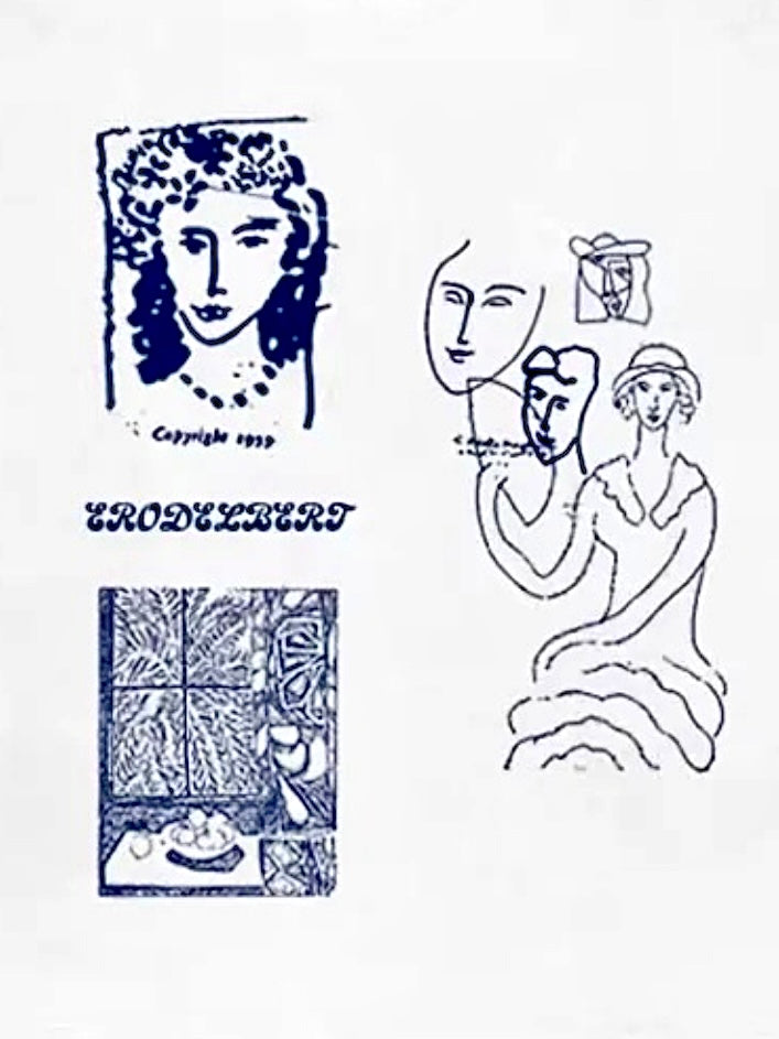 モダンアートグラフィックプリントTシャツ